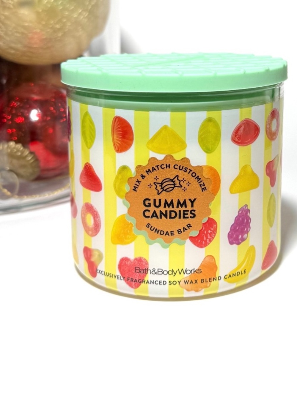 Bath & Body Works Gummy Candies Sundae Bar 3-Wick Candle FULL Size ✅NWT